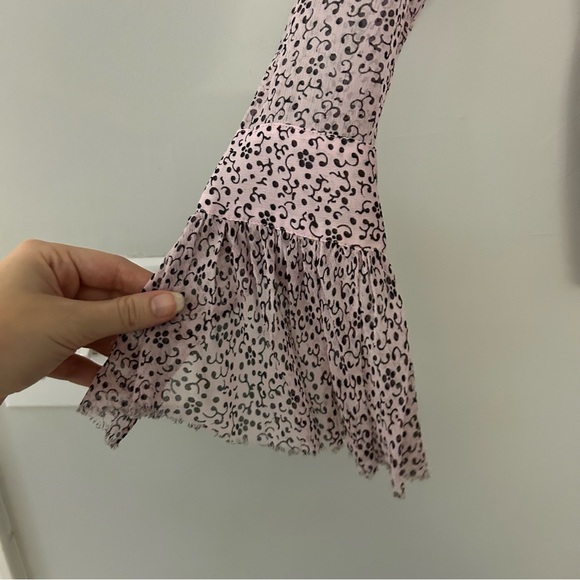 Zadig & Voltaire Tweet Goa Lavender Purple Ditsy Floral Semi Sheer Blouse - Picture 6 of 8